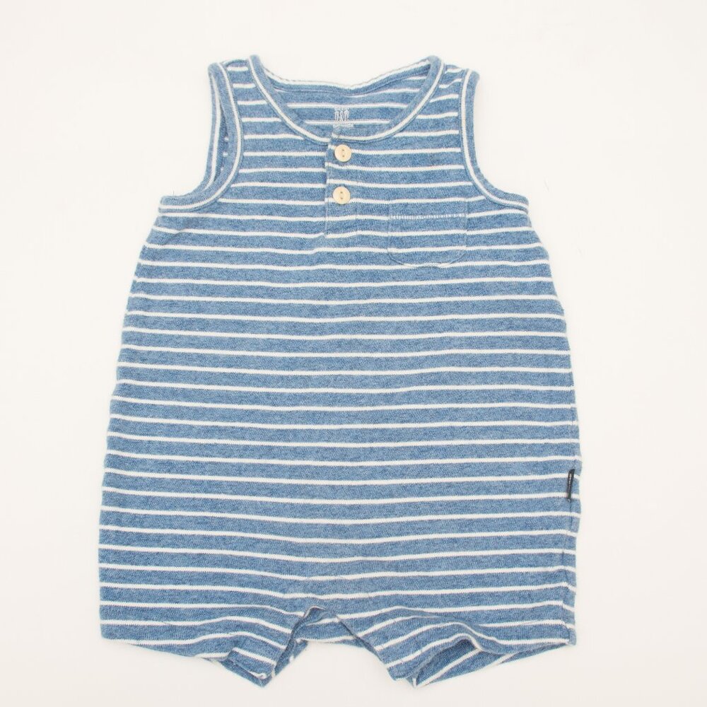 baby Gap Blue Stipe Tank Romper